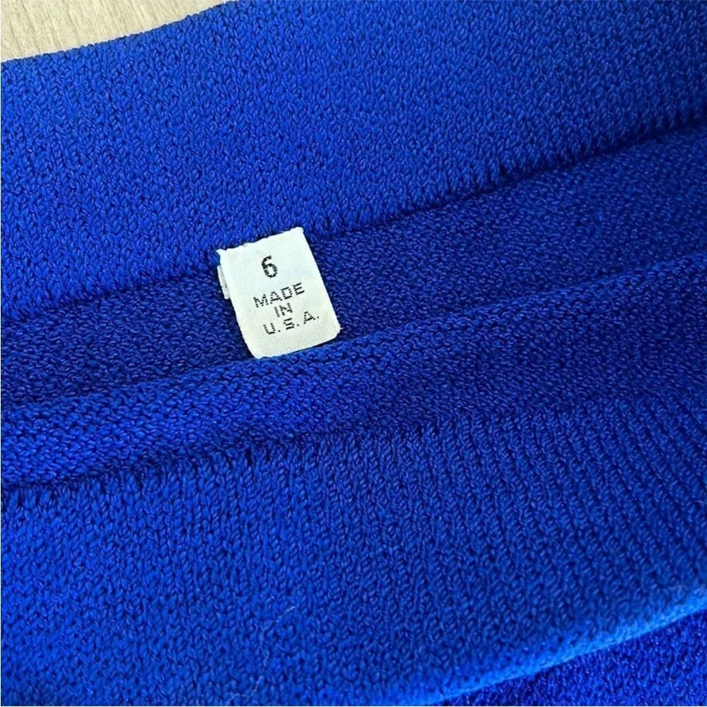 St. John Collection Royal Blue and Black Skirt Suit Set